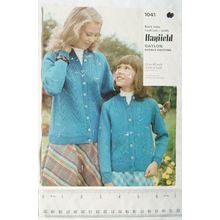 Vintage: Hayfield 1041 mother & daughter cardigans, DK