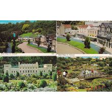 Model Village Great Yarmouth Supermarket Gardens Mansion 4x Postcard s