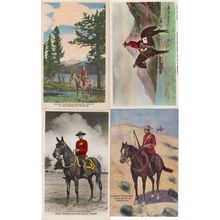 Royal Canadian Mounted Police Constable 4x Old RPC Postcard s
