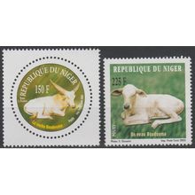 Niger 2003 Mi. 1989 / 1990 Vache Boudouma Veau Cow Kuh Kalb faune Fauna 2 val.