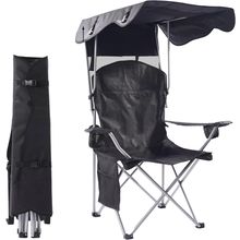 Cozybox Portable Folding Camping Chairs with Canopy Shade, Beach Chair for Adult