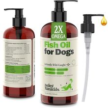 Deley Naturals Dog Fish Oil Icelandic 2X Omega - Dog Itching Skin Relief with Om