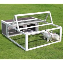 Tortoise House Habitat Wooden, Chicken Coop with Run Rabbit Hutch Small Animal H