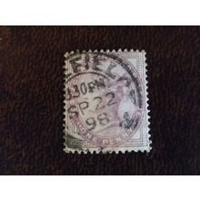 1881 GB Queen Victoria SG172 1d lilac fine used stamp date September 22 1898