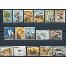 Birds: 16 Values - Botswana 1982 - FH & NM H - SG 515/27 & 530/2