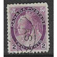 CANADA 1898-1902 QUEEN VICTORIA 2c VIOLET USED SG154 #2