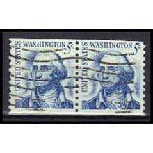 Used 1304 5c George Washington Very Fine Pair KA6211