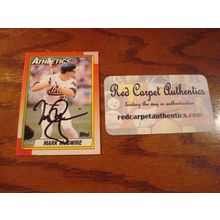 1990 Topps, Autograph Card w/COA, MARK McGWIRE, Athletics