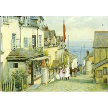 Art A.R. QUINTON Post Office, Clovelly Postcard (Medici 2094)