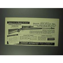 1952 Johnson Featherweight Sporter Rifle Ad - Finest