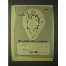 1958 Pearl Assurance Ad - At 65 Self Assurance is not enough