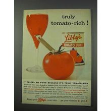 1961 Libby's Tomato Juice Ad - Truly Tomato-Rich