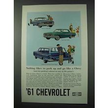 1961 Chevy Car Ad - Biscayne, Impala, Brookwood