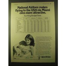 1977 National Airlines Ad - Flying to the USA via Miami