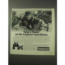 1985 Tasco Binoculars Ad - Toughest Expeditions