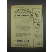 1959 New Zealand Tourism Ad - Spectacular scenery basking in the warm Sun