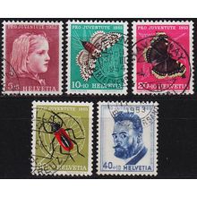 SCHWEIZ SWITZERLAND [1953] MiNr 0588-92 ( O/used ) [01] Pro Juventute