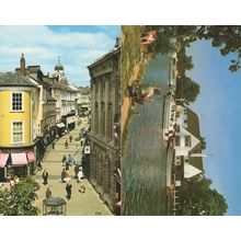 London Street Shopping Precinct Fisherman River Bure Norwich Postcard s