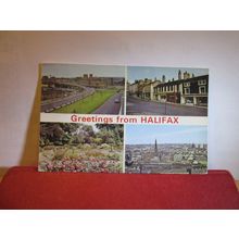 multiview, HALIFAX, YORKSHIRE used postcard by E T W Dennis 1982 pm =