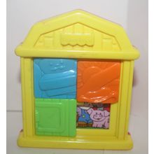 1996 McDonalds Fisher Price Under 3 Toy Yellow Barn Puzzle