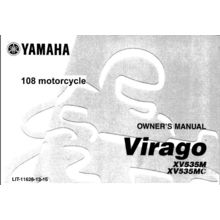 YAMAHA XV535M XV535MC VIRAGO OWNERS MANUAL MOTORCYCLE 98 PAGES IN ENGLISH
