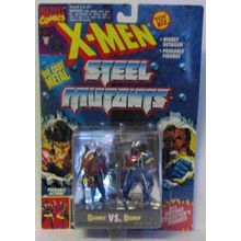 X MEN STEEL MUTANTS ' GAMBIT vs Bishop ' figures (1994)