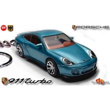 HTF KEYCHAIN BLUE PORSCHE 911 TURBO/S 996 CUSTOM Ltd Ed.