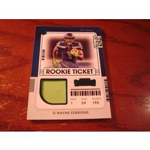 2021, Contenders, Rookie Ticket, Green, Patch, DWAYNE ESKERIDGE RC, Seahawks