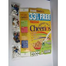 Nestle 2000 Cheerios Euro 2000 Footballer Figure Cereal Box & Set of 4 Sealed