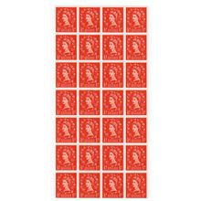 sg570 1/2d Orange-Red Block of 28 fresh unmounted mint (G92)