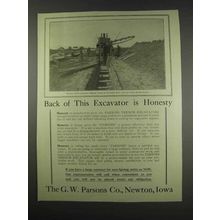 1913 G.W. Parsons Trench Excavators Ad - Honesty