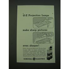 1956 General Electric Projection Lamps Ad - make sharp pictures