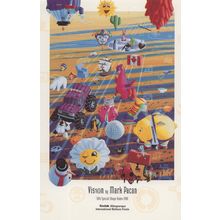 Clown Snowman Dog Hot Air Balloon Bears 1998 Kodak Postcard
