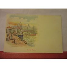 PORT DE TRIESTE, ITALY unused antique postcard #