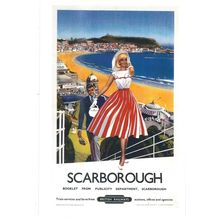 UK RAIL ADVERTISING BRITISH RAILWAYS SCARBOROUGH CARD NO 10175612