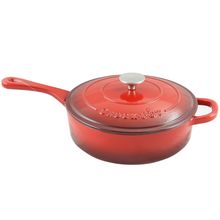 Crock Pot Artisan 3.5 Quart Enameled Cast Iron Deep Sauté Pan With Self Basti...