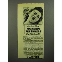 1945 Ovaltine Drink Mix Ad - Morning Freshness