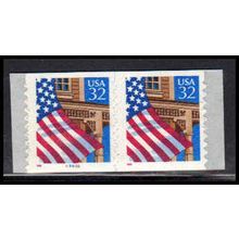 2915A 32c U.S. Flag Over Porch Fine MNH CNP Left 89888 11x10 PA1775