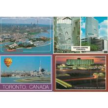 Toronto Airport Eaton Centre Hot Air Balloon Aerial 4x Postcard s