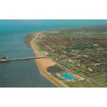 St Annes On Sea Manchester Airport Spectacular 1970s Aerial Postcard