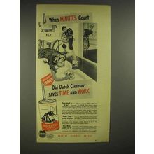 1946 Old Dutch Cleanser Ad - Saves Time