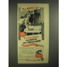 1946 Old Dutch Cleanser Ad - When Minutes Count