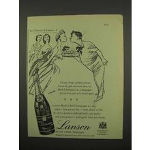 1957 Lanson Black Label Champagne Ad - Georgie Porgie
