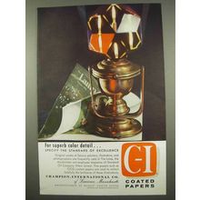 1957 Champion-International Paper Ad - Superb Color