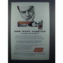1959 America Fore Insurance Ad - Threats to Security