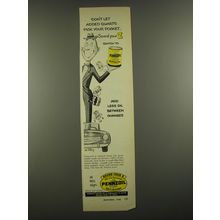 1952 Pennzoil Motor Oil Advertisement - Cartoon by William Steig