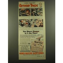 1952 Schick Injector Razor & Blades Ad - Schick Injector's outdoor tricks
