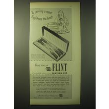 1948 Ekco Flint Carving Set Ad - If carving a roast frightens the host