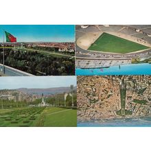 Portugal Lisboa Football Stadium Parque Eduardo VII 4x Postcard s