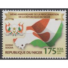 Niger 2014 Mi. 3269 56 Ans Proclamation de la République Dosso Sogha ** 1 val.
